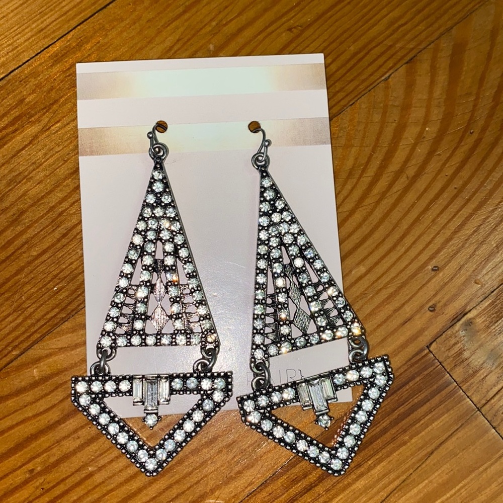 Silver chandelier earrings